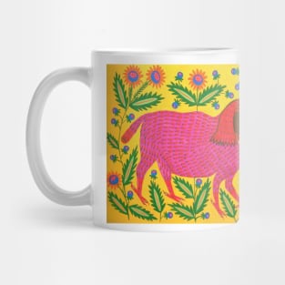 Maria Primachenko - another beast has run into flowers 1983 Mug